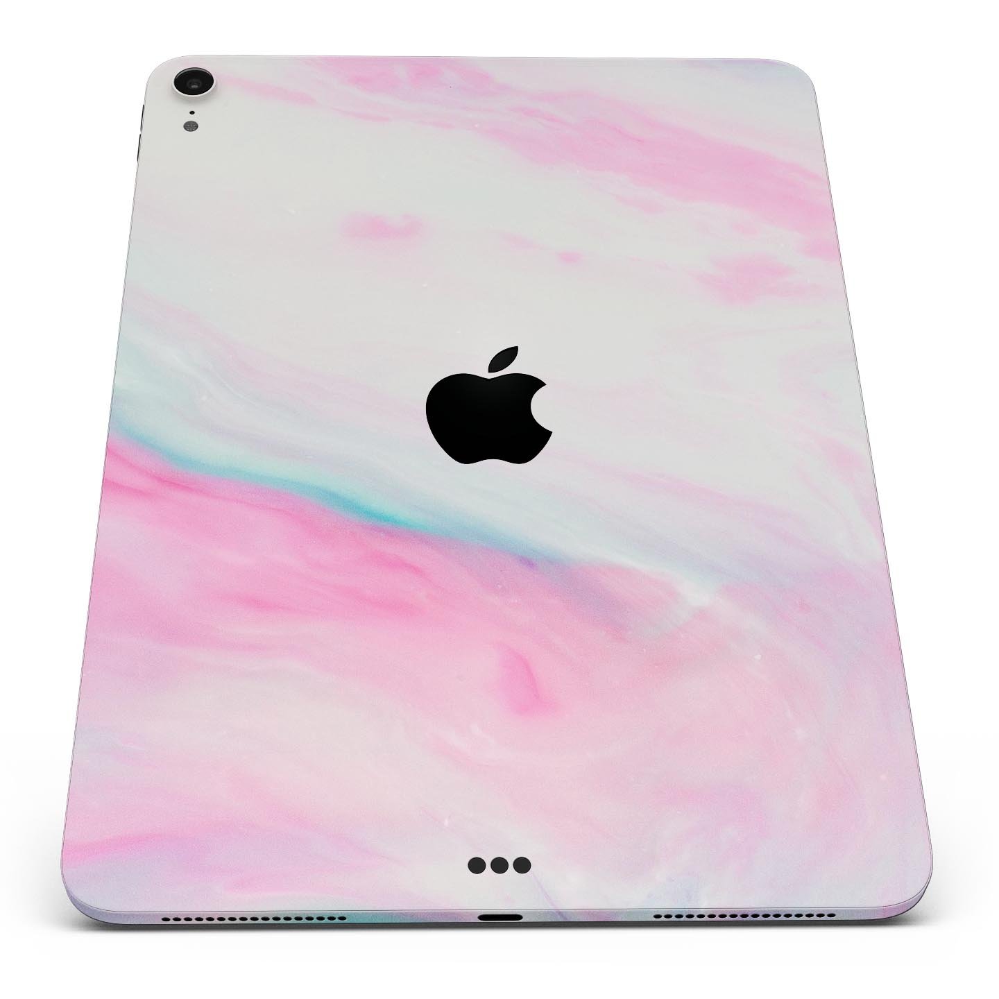 Marbleized Soft Pink Full Body Skin Decal for Apple iPad Pro, showcasing its elegant design and premium finish.