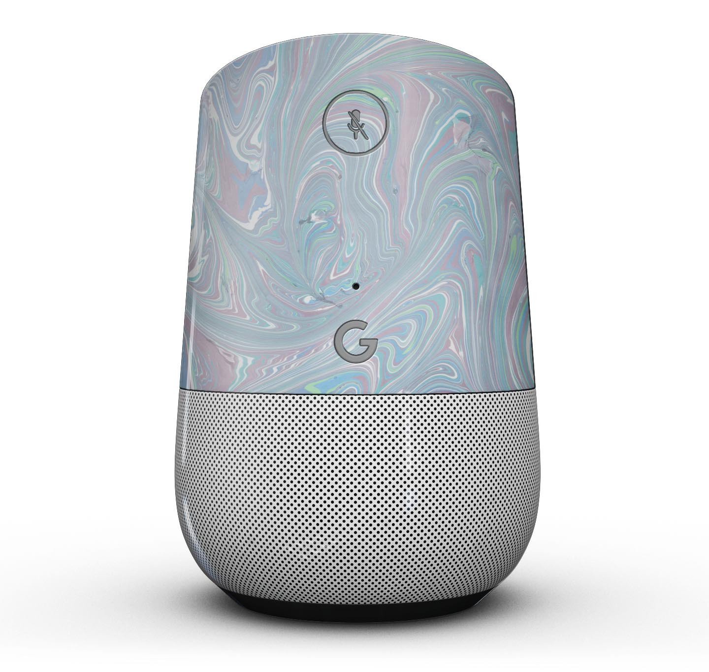 Marbleized Swirling Color Passion Full-Body Skin Kit for Google Home Assistant showcasing vibrant colors and sleek design.