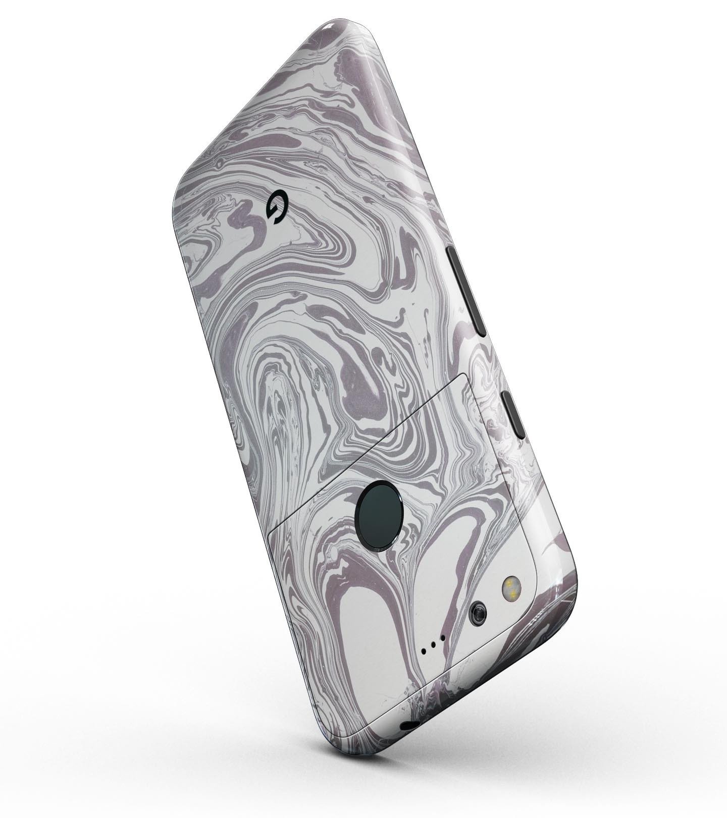 Marbleized Swirling Dark Purple Full-Body Skin Kit for Google Pixel, showcasing a sleek design and precision fit.