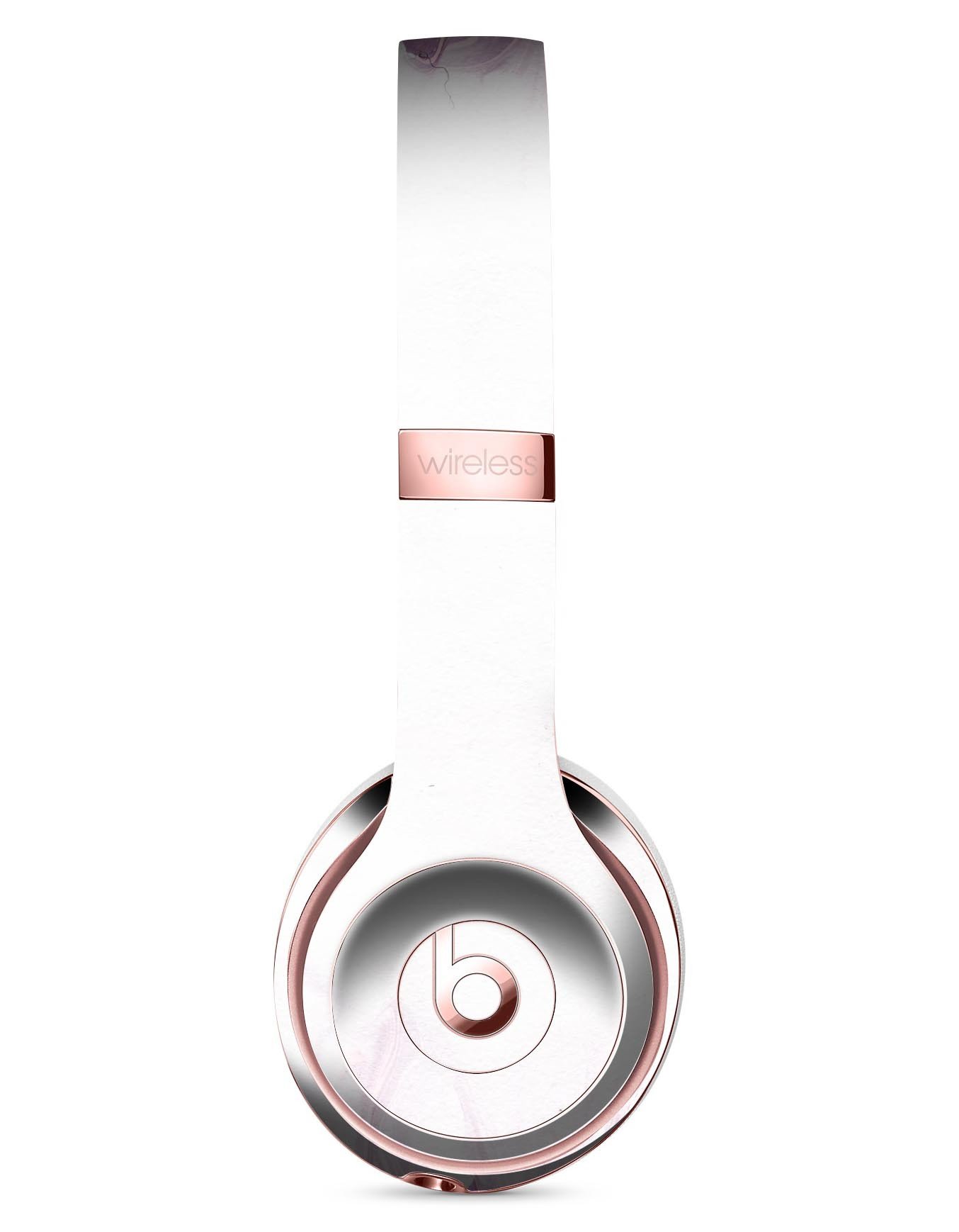 Marbleized Swirling Pink Border skin kit for Beats by Dre Solo 3 Wireless Headphones, showcasing a stylish design and premium vinyl material.