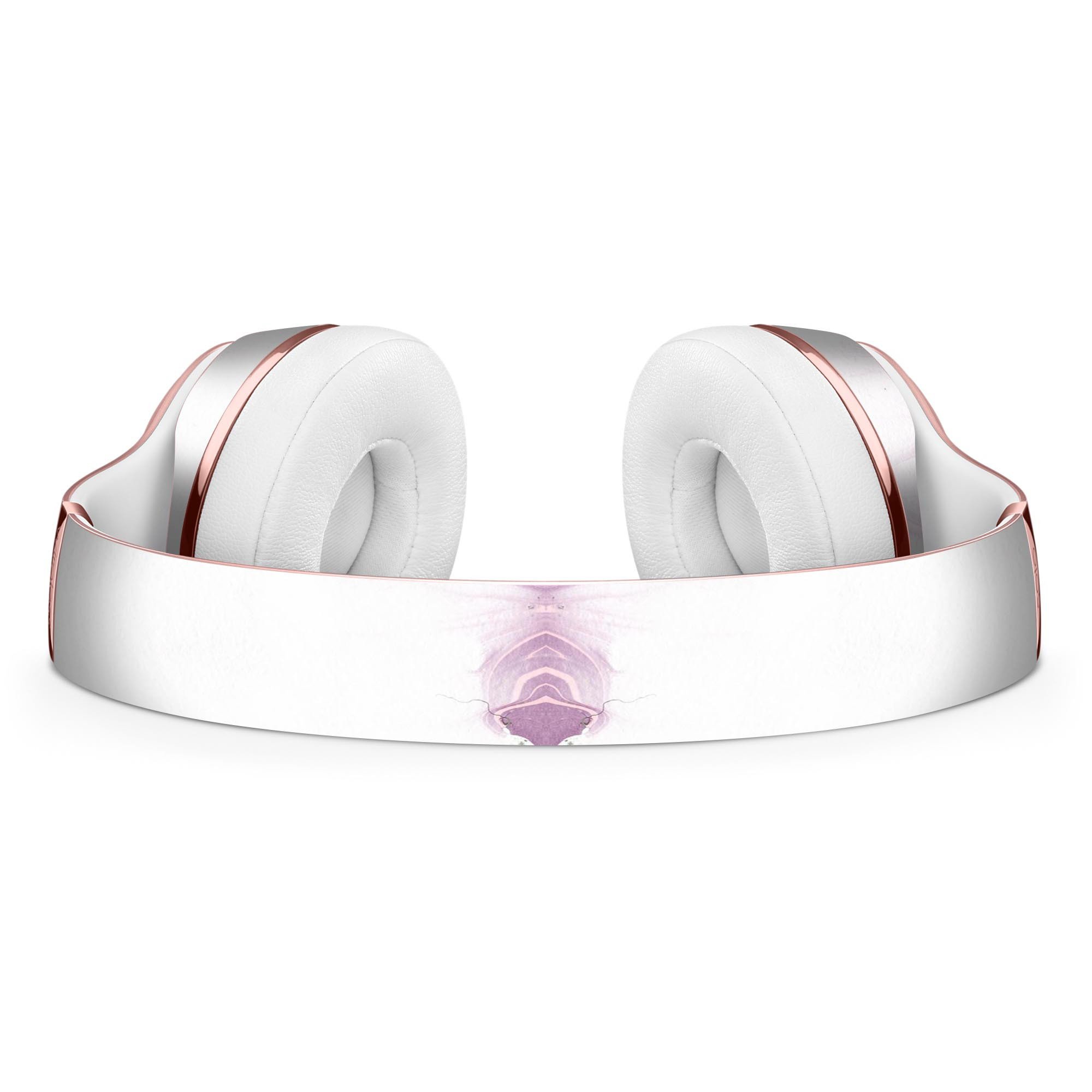 Marbleized Swirling Pink Border skin kit for Beats by Dre Solo 3 Wireless Headphones, showcasing a stylish design and premium vinyl material.