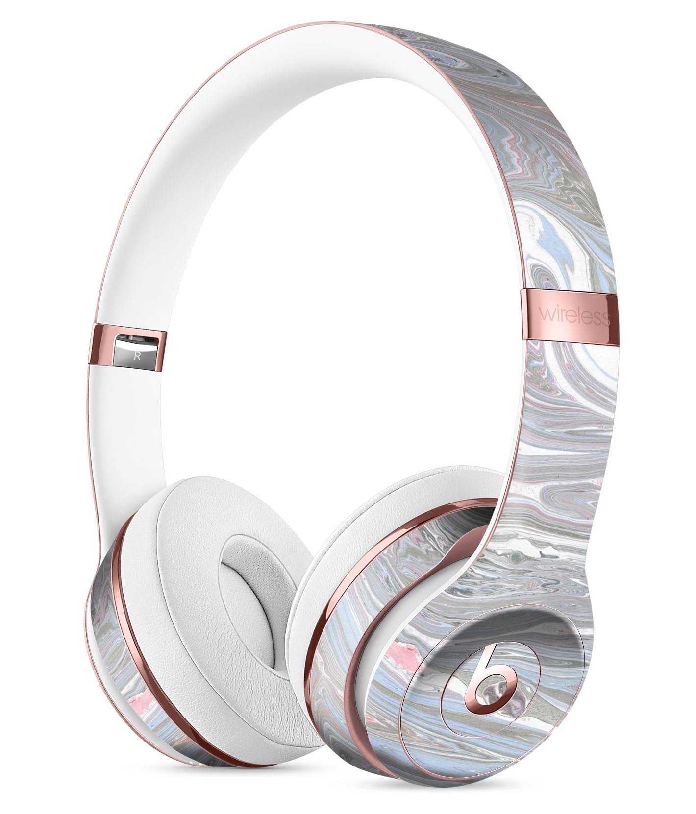 Marbleized Swirling v3 Full-Body Skin Kit for Beats by Dre Solo 3, showcasing a stylish design and precise fit.