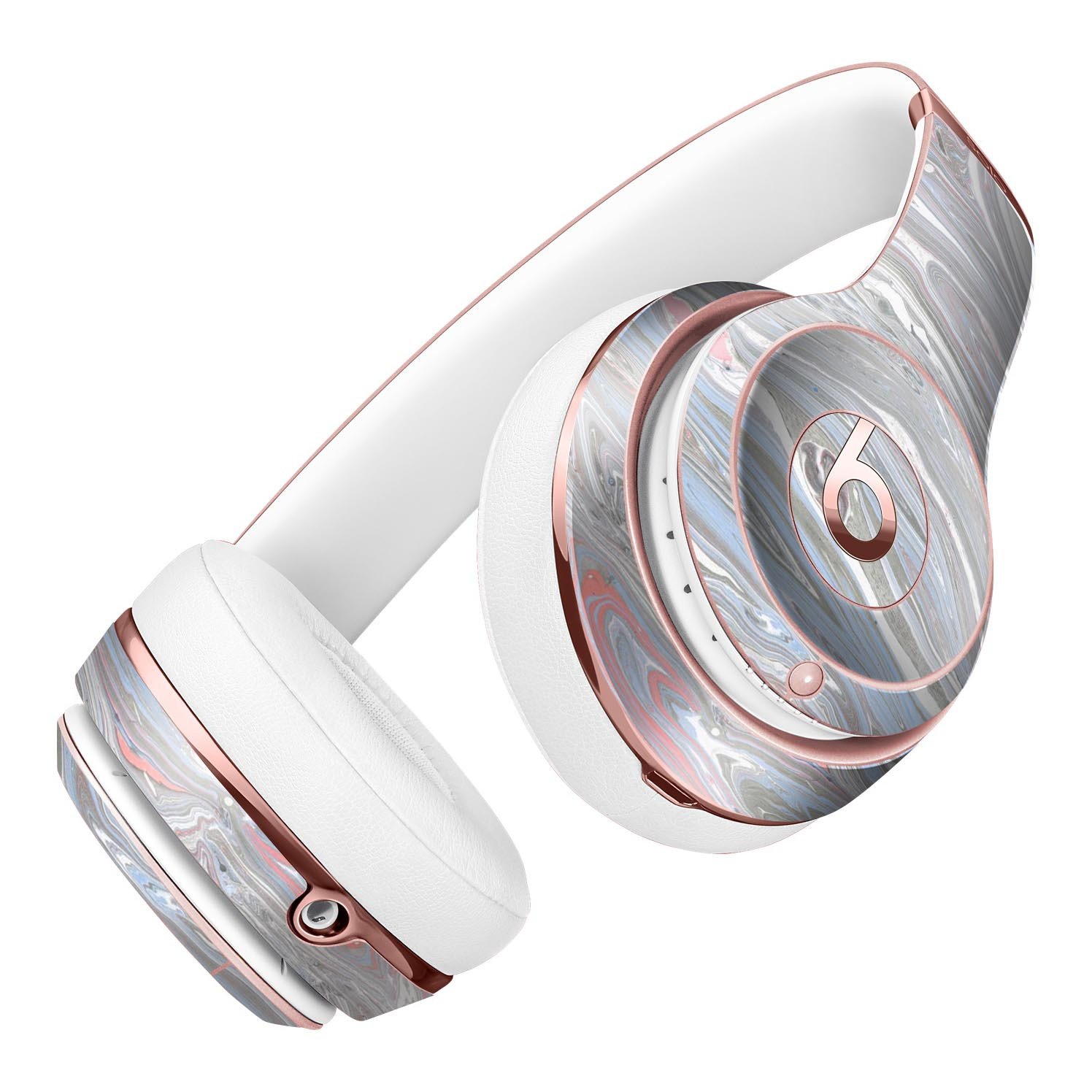 Marbleized Swirling v3 Full-Body Skin Kit for Beats by Dre Solo 3, showcasing a stylish design and precise fit.