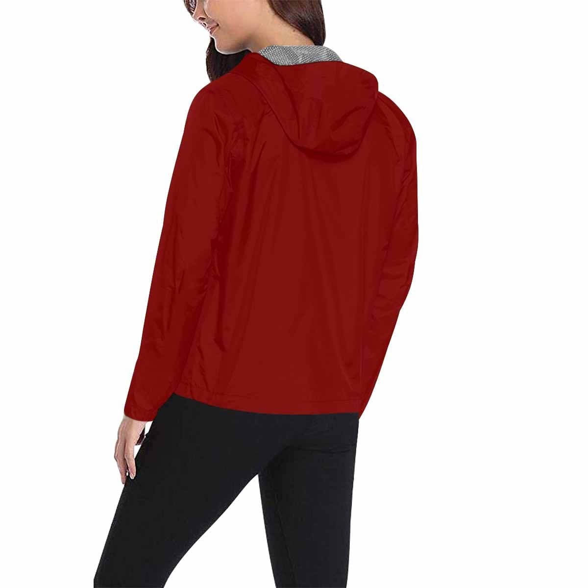 Maroon Red Hooded Windbreaker Jacket for men and women, featuring a stylish design, adjustable hood, and zippered pockets.