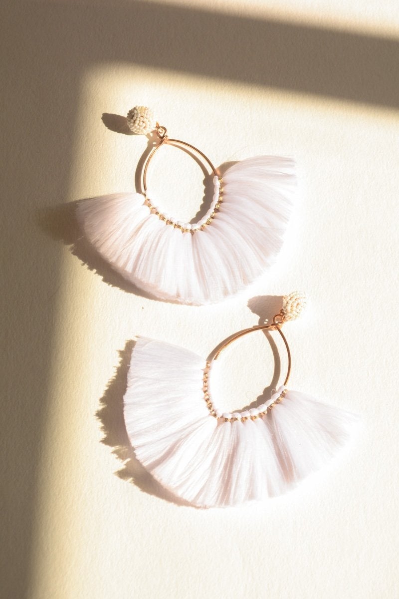 Elegant Marquise Hoop & Fan Earrings featuring a unique design with a secure push back closure.