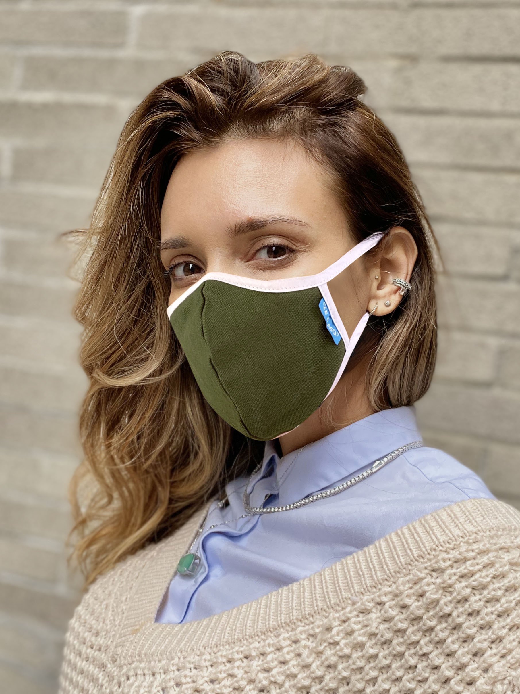 MASQ-95 Essential 6 Pack featuring cotton-lined, adjustable 5-layer masks in various colors with a unique mask holder.