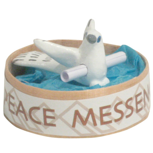 Hand-painted Mayan Dove Peace Messenger, a symbol of love and connection, crafted by Guatemalan artisans.