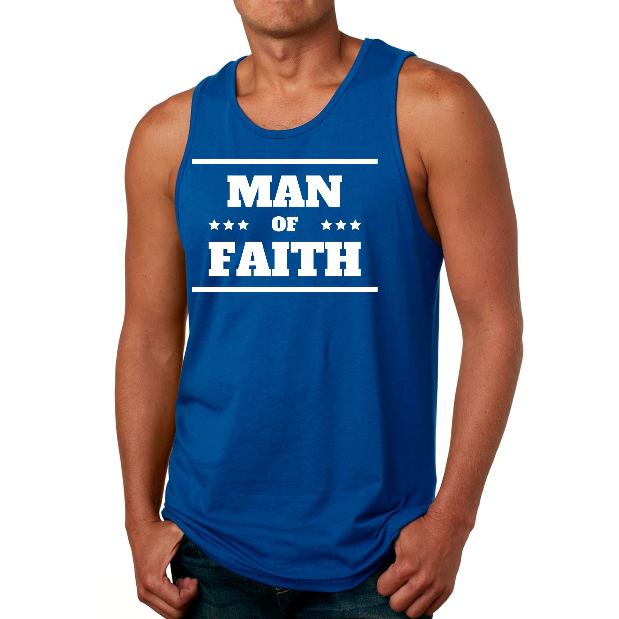 Men's Fitness Tank Top Graphic T-shirt featuring a motivational design, made from soft preshrunk cotton for comfort during workouts.