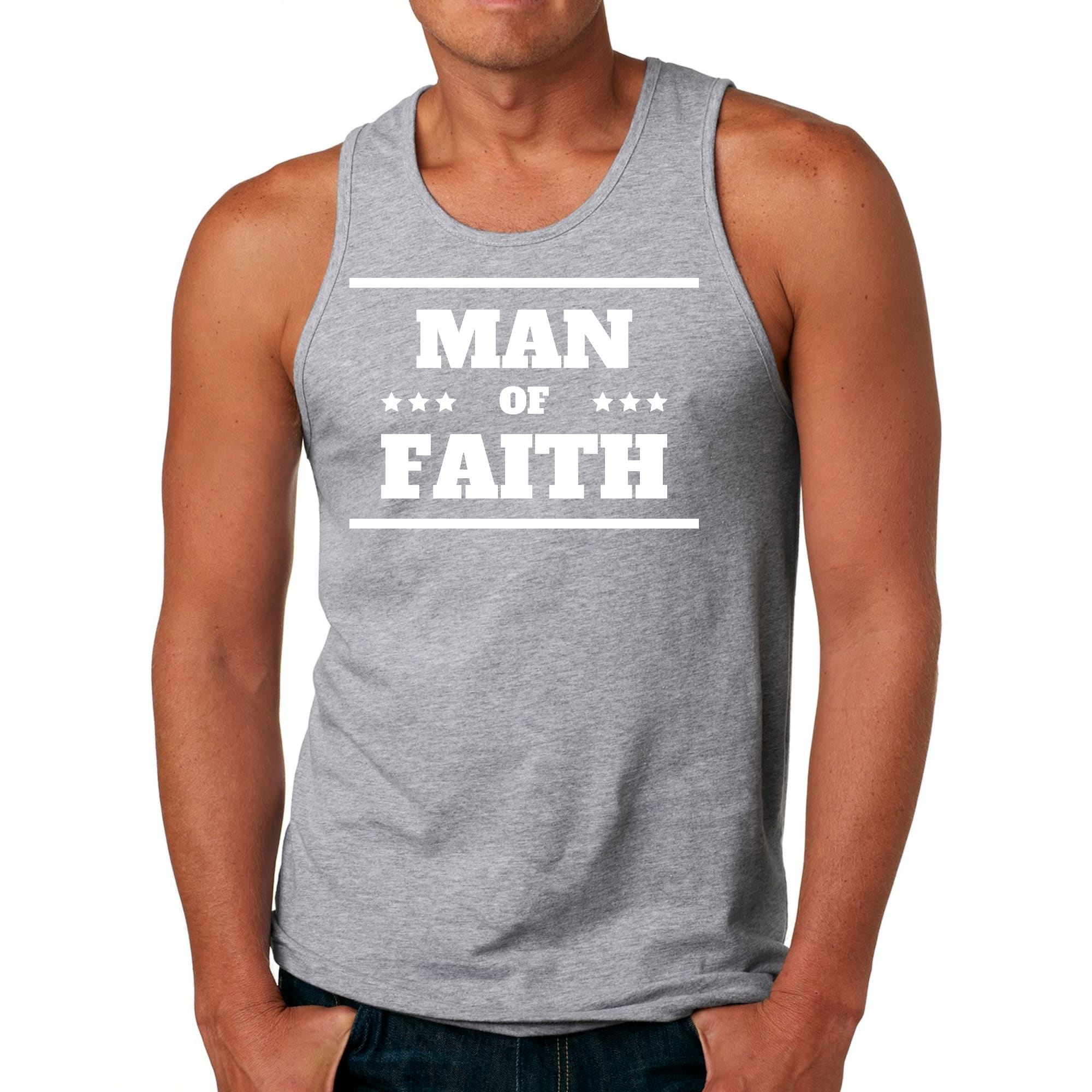 Men's Fitness Tank Top Graphic T-shirt featuring a motivational design, made from soft preshrunk cotton for comfort during workouts.