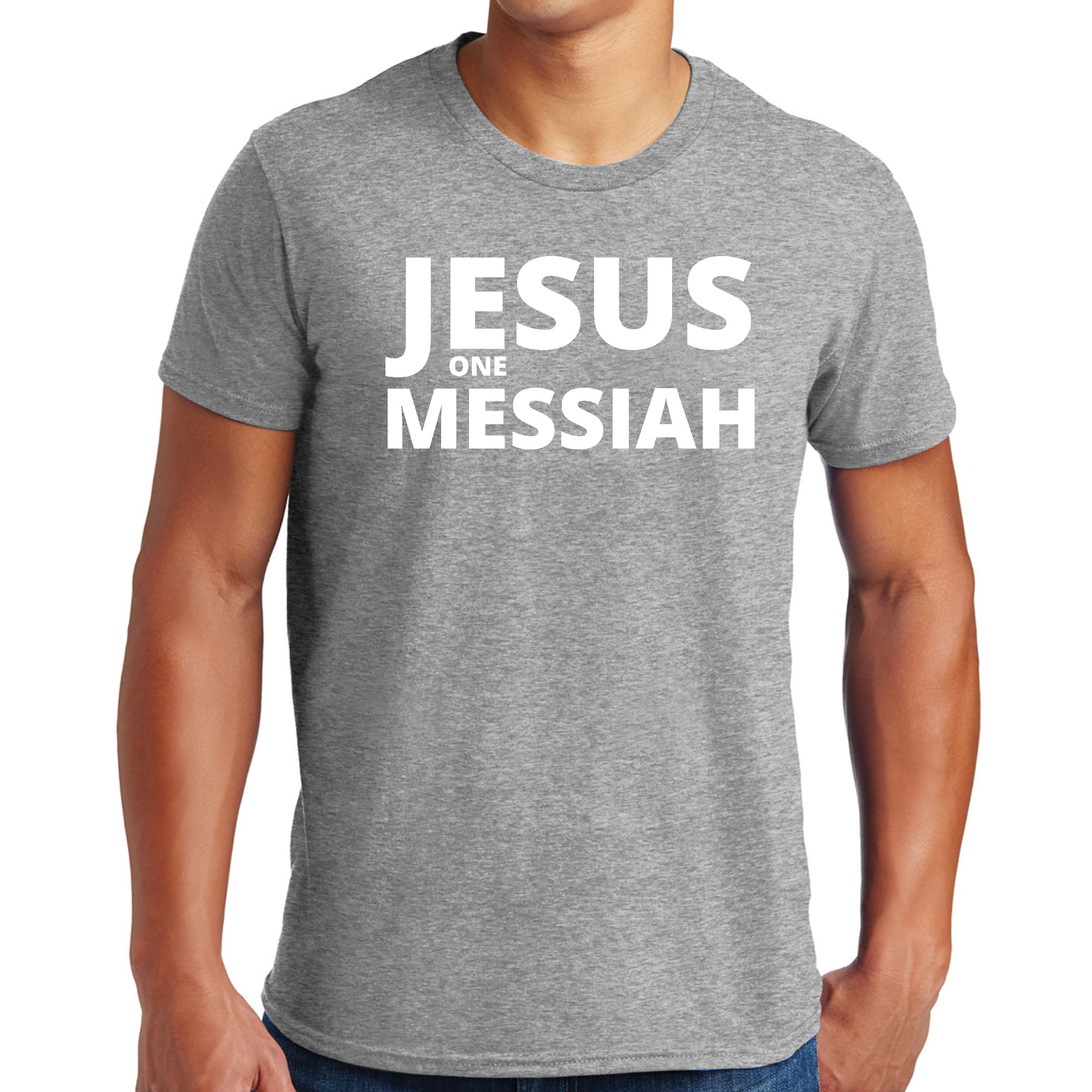 Men's Graphic T-shirt featuring Jesus, the Messiah, in a comfortable and stylish design.