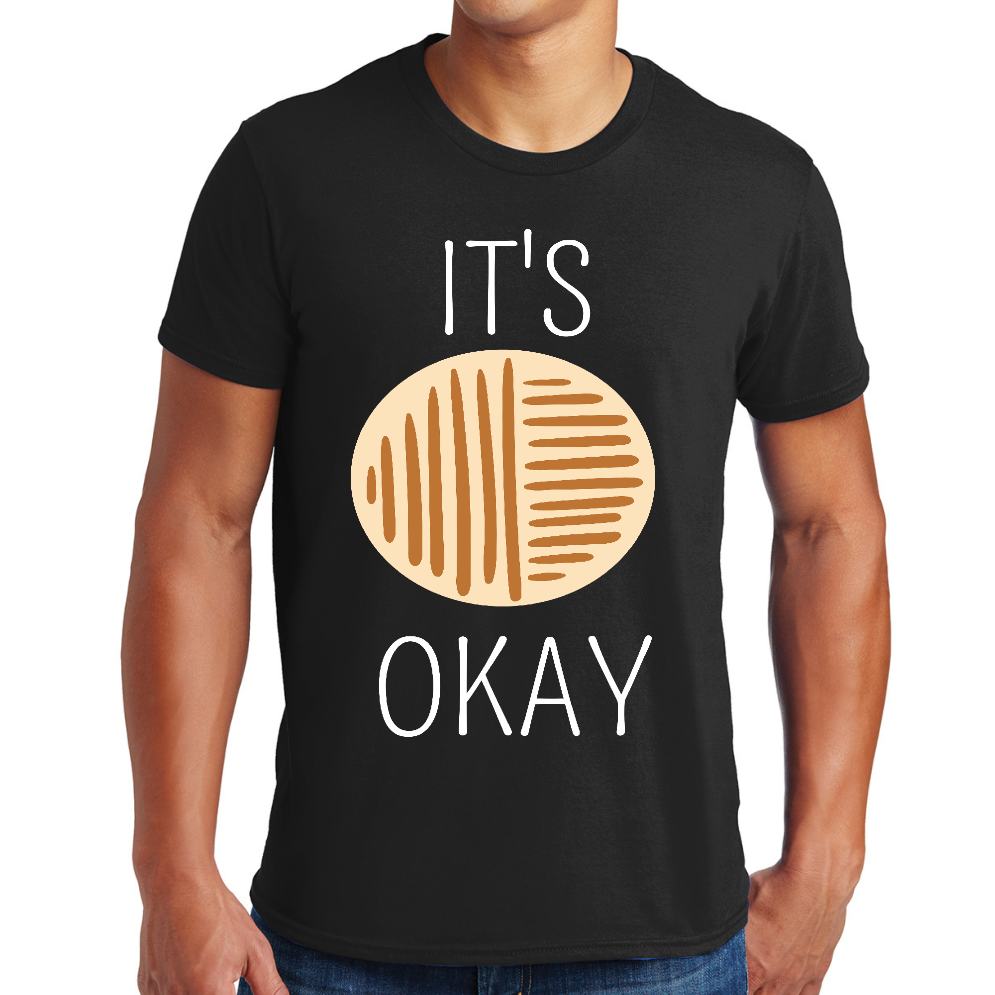 Men's Graphic T-shirt featuring the phrase 'Say it Soul, it's Okay' in a stylish design, made from soft cotton material.