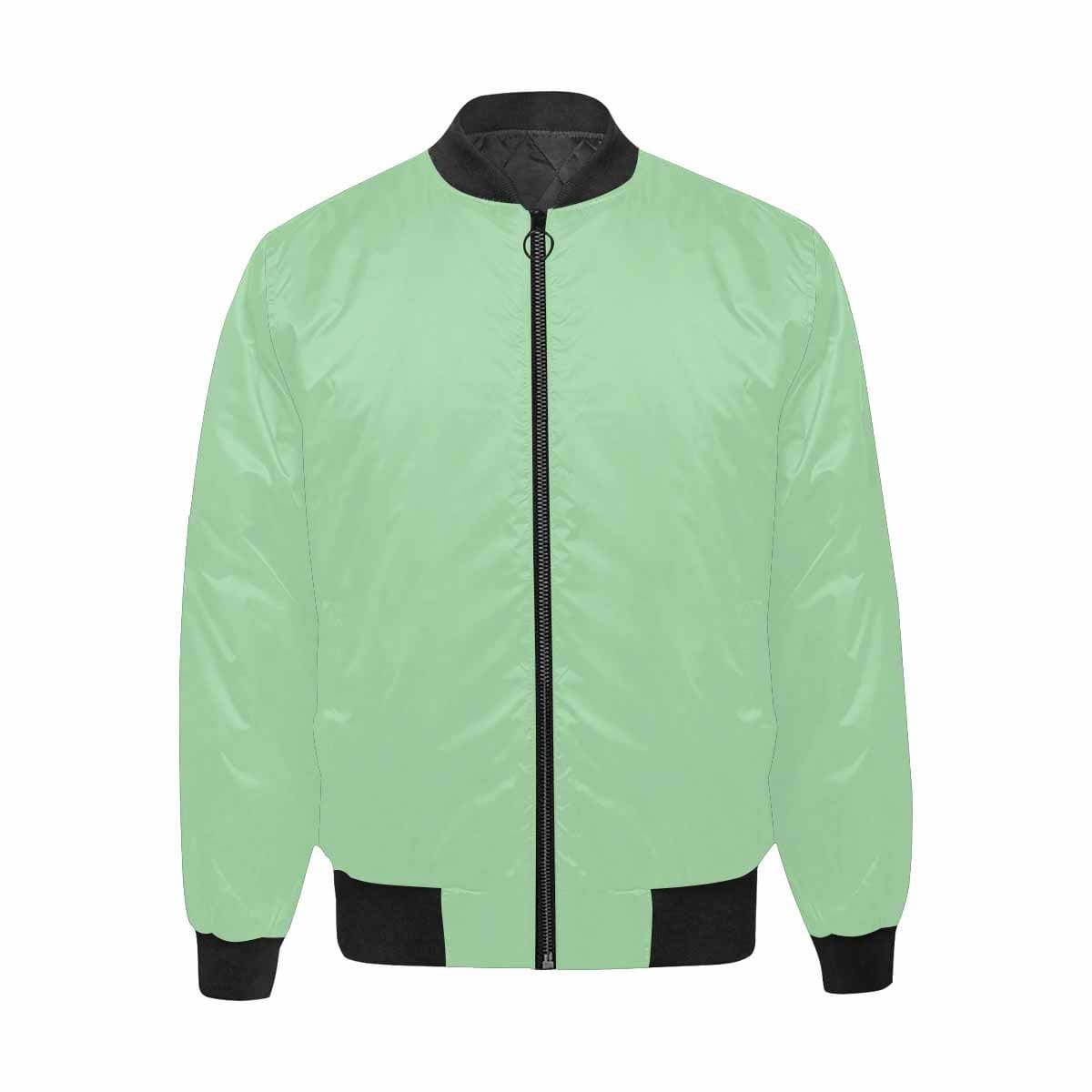 Celadon Green and Black Bomber Jacket for men, featuring a quilted lining and stylish all-over print design.