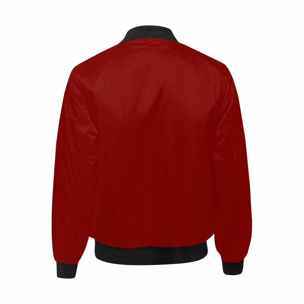 Men's Maroon Red and Black Bomber Jacket featuring quilted lining and stylish design.