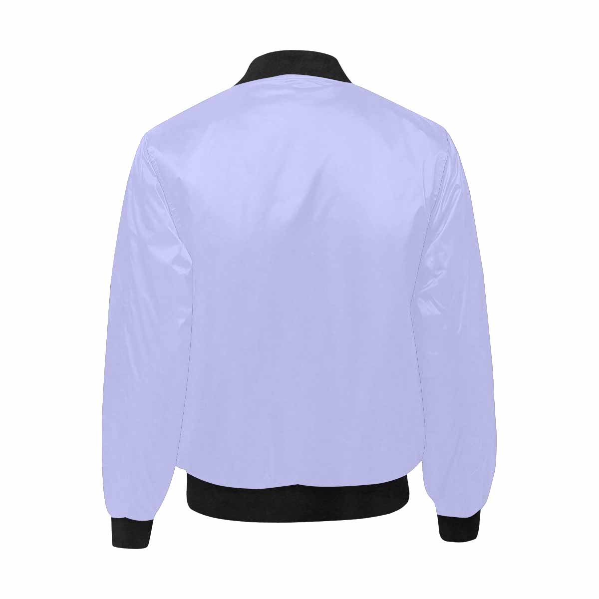 Mens Periwinkle Purple Bomber Jacket featuring quilted lining and classic zipper design, ideal for stylish comfort.