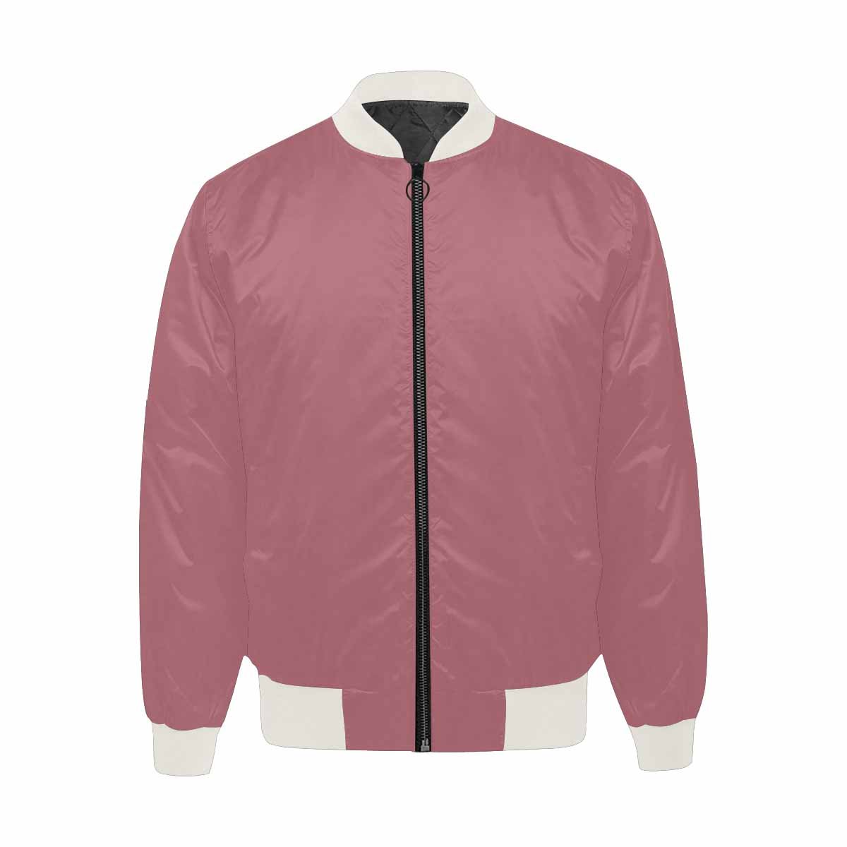 Men's Rose Gold Red Bomber Jacket with quilted lining and stylish design.