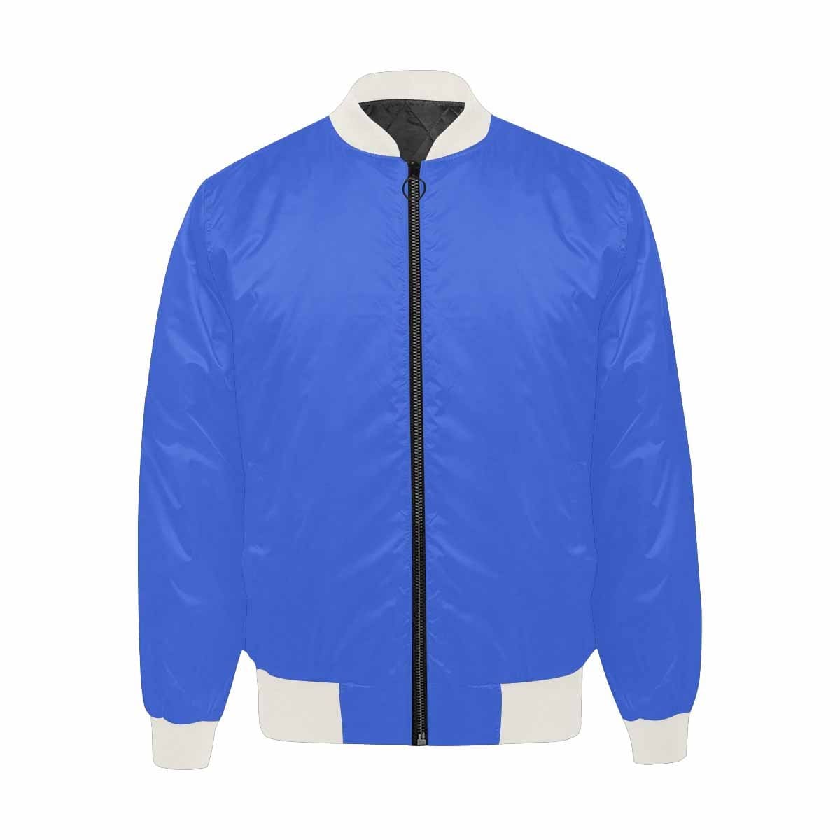 Men's Royal Blue Bomber Jacket featuring quilted lining and stylish design with zipper closure and pouch pockets.