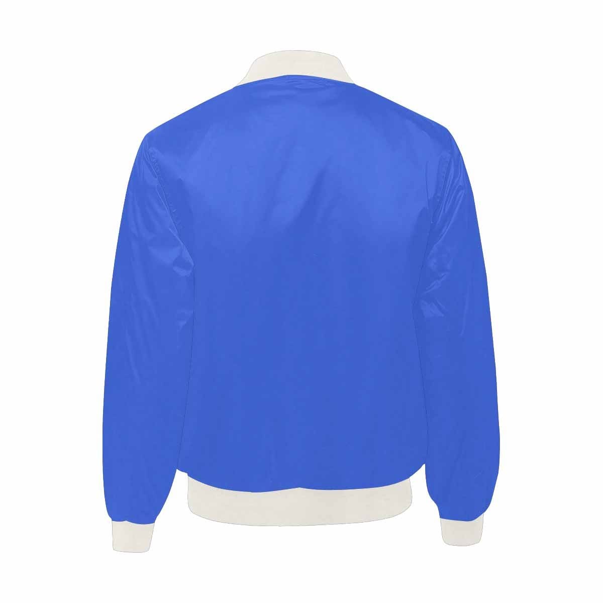 Men's Royal Blue Bomber Jacket featuring quilted lining and stylish design with zipper closure and pouch pockets.