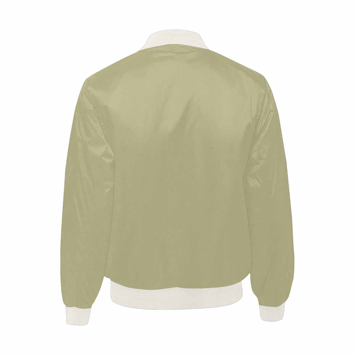 Men's Sage Green Bomber Jacket featuring a quilted lining and stylish design with zipper closure and pouch pockets.