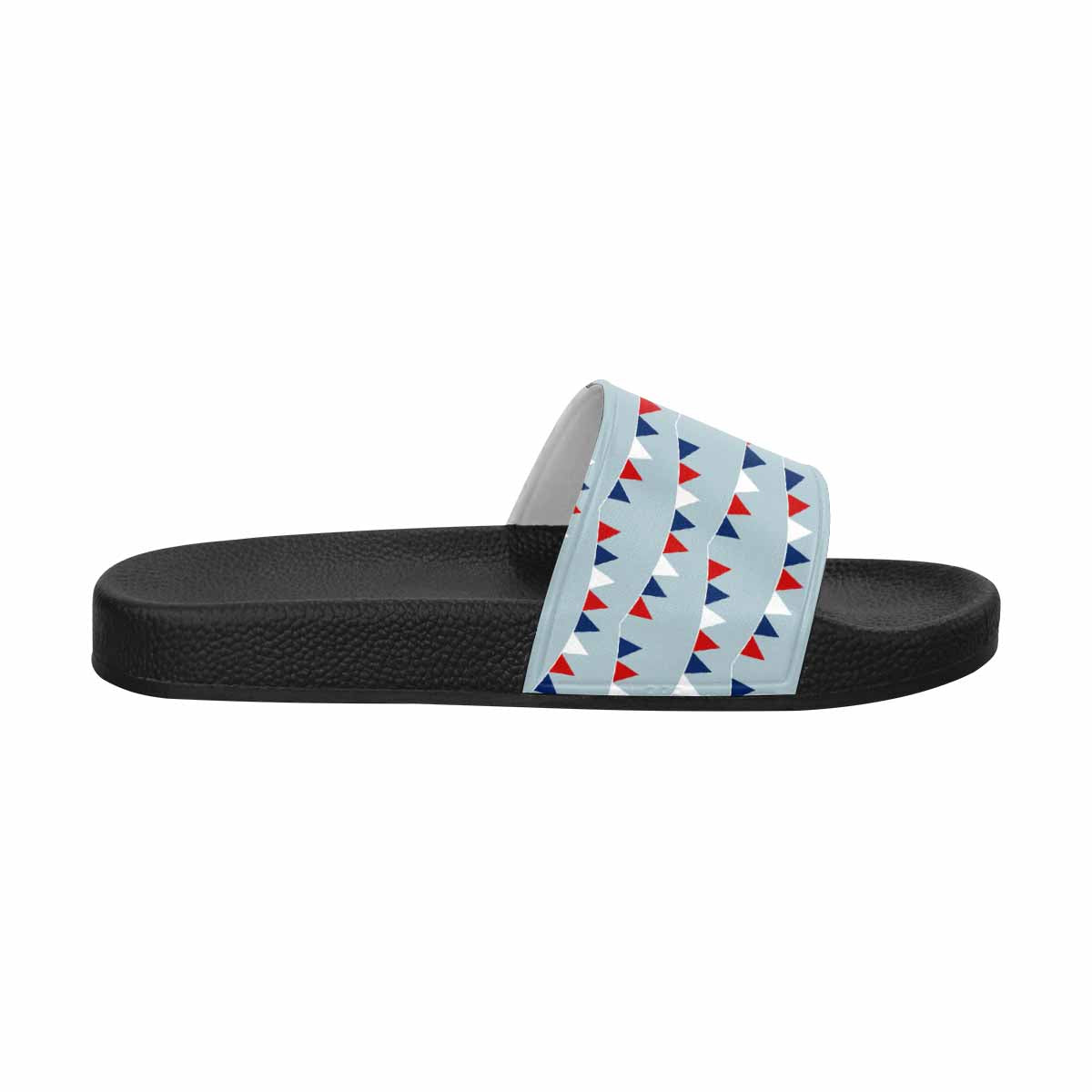 Men's slide sandals featuring lightweight PVC straps and a comfortable sole, perfect for casual wear.