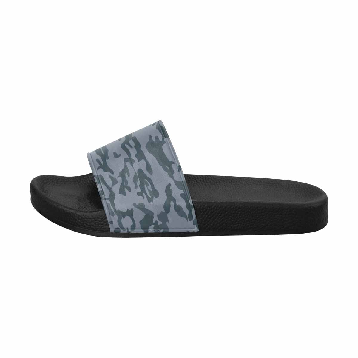 A pair of stylish men's slide sandals featuring durable PVC straps and a soft sole, perfect for indoor and outdoor use.