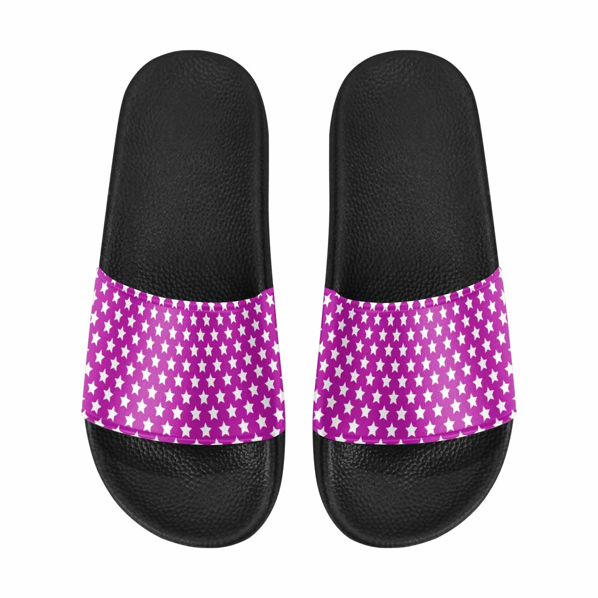 A pair of stylish men's slide sandals featuring lightweight PVC straps and a comfortable sole, perfect for casual wear.