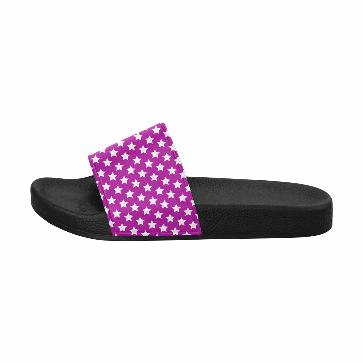 A pair of stylish men's slide sandals featuring lightweight PVC straps and a comfortable sole, perfect for casual wear.