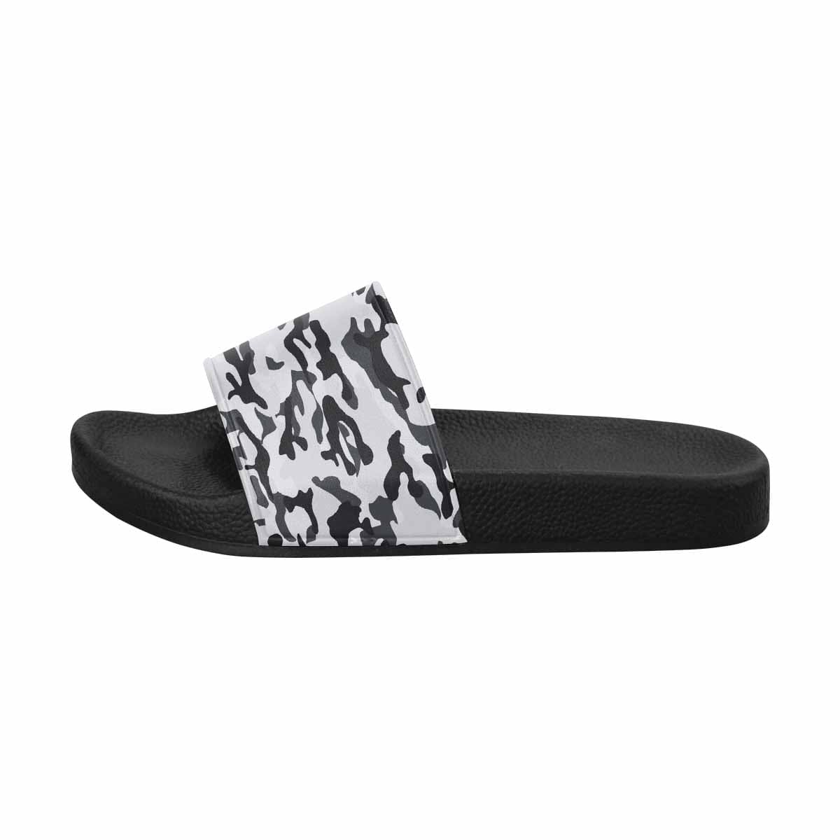 A pair of stylish men's slide sandals featuring lightweight PVC straps and a comfortable sole, perfect for casual wear.