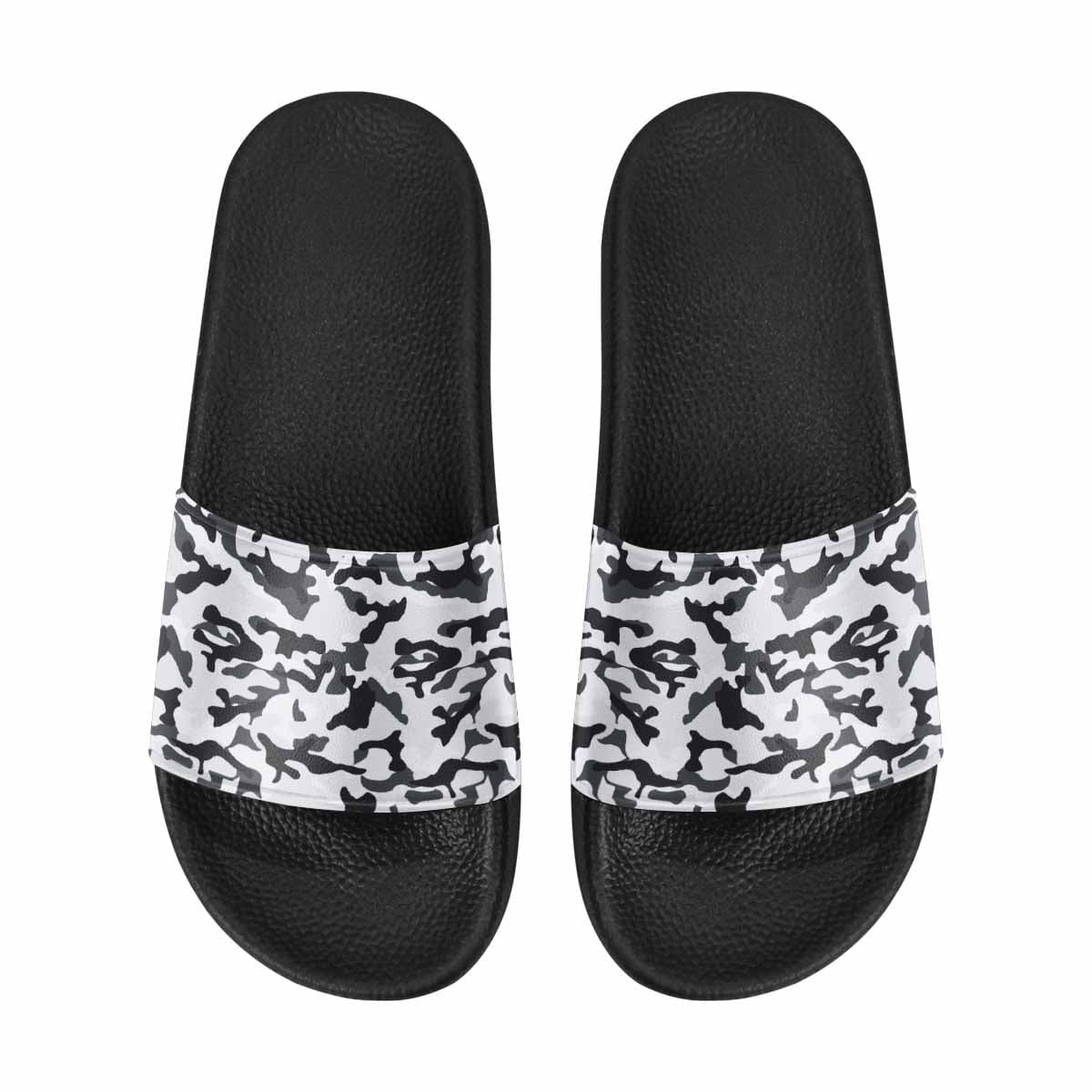 A pair of stylish men's slide sandals featuring lightweight PVC straps and a comfortable sole, perfect for casual wear.