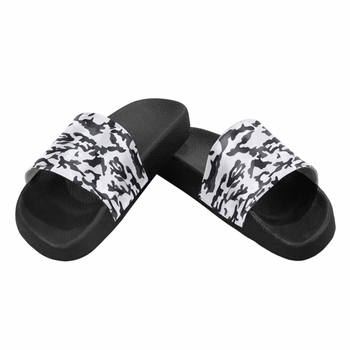 A pair of stylish men's slide sandals featuring lightweight PVC straps and a comfortable sole, perfect for casual wear.