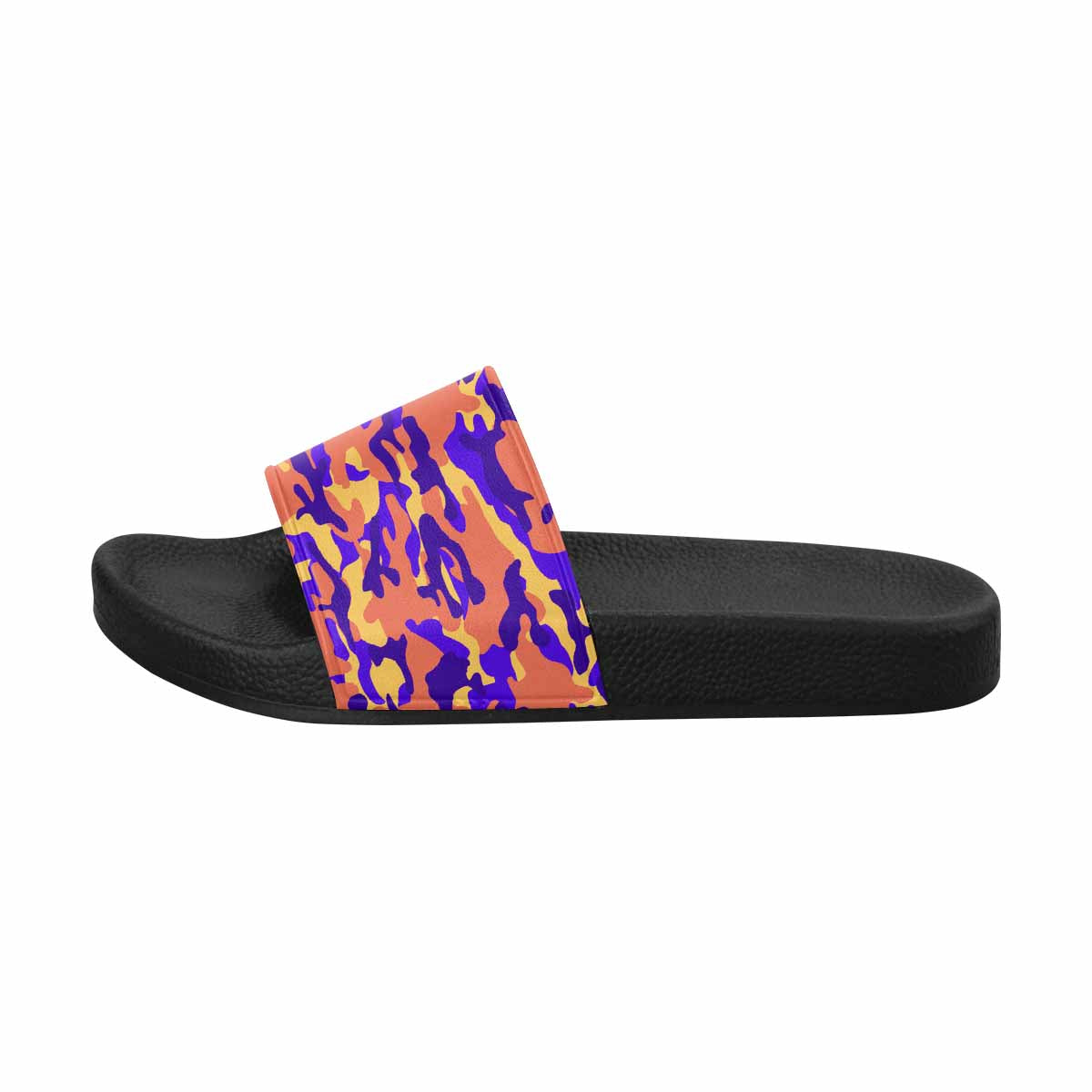 A pair of stylish men's slide sandals featuring lightweight PVC straps and a comfortable sole, perfect for casual wear.