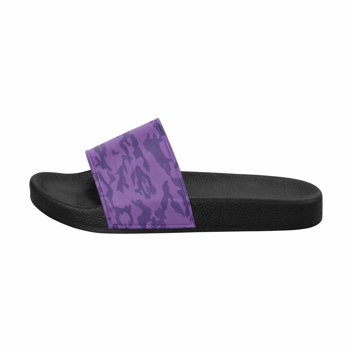 A pair of stylish men's slide sandals featuring lightweight PVC straps and a comfortable sole, perfect for casual wear.