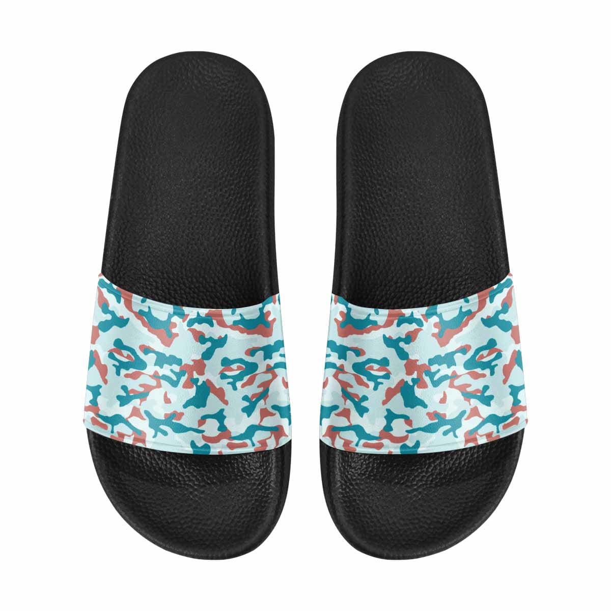 A pair of stylish men's slide sandals featuring lightweight PVC straps and a comfortable sole, perfect for casual wear.