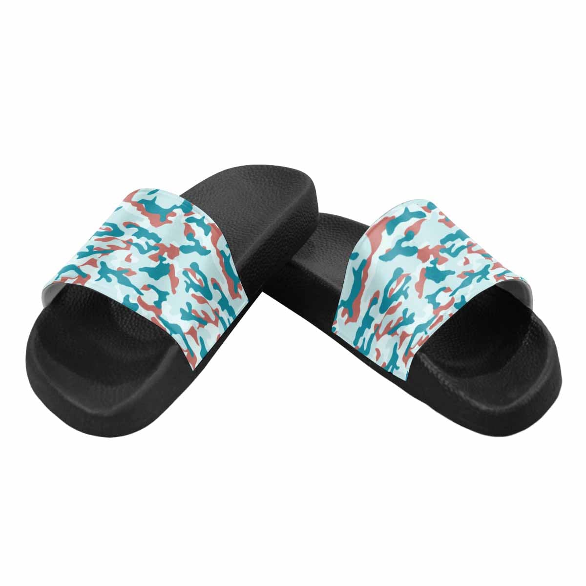 A pair of stylish men's slide sandals featuring lightweight PVC straps and a comfortable sole, perfect for casual wear.