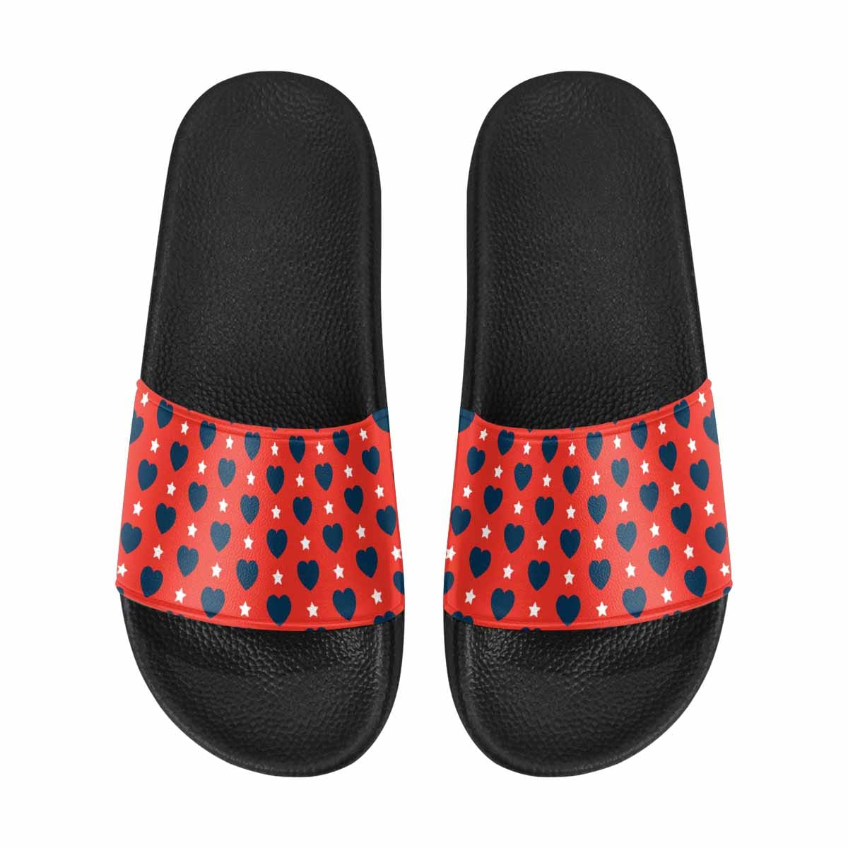 A pair of stylish men's slide sandals featuring durable PVC straps and a comfortable sole, perfect for casual wear.