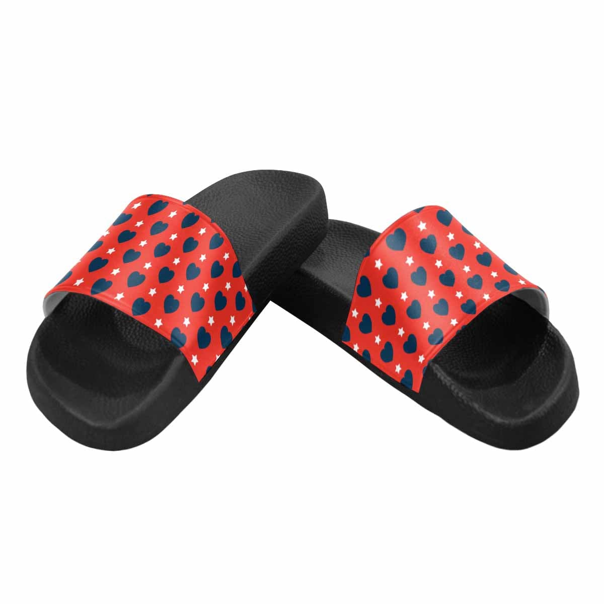 A pair of stylish men's slide sandals featuring durable PVC straps and a comfortable sole, perfect for casual wear.