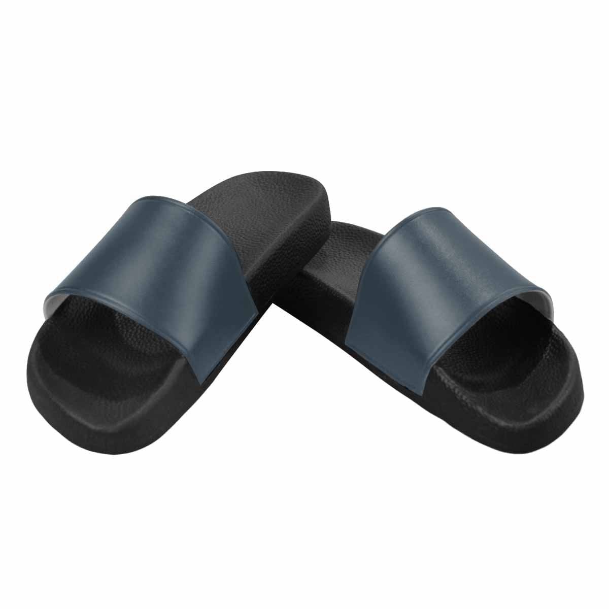 Men's Slide Sandals in Navy Blue with PVC straps and sole, designed for comfort and style.