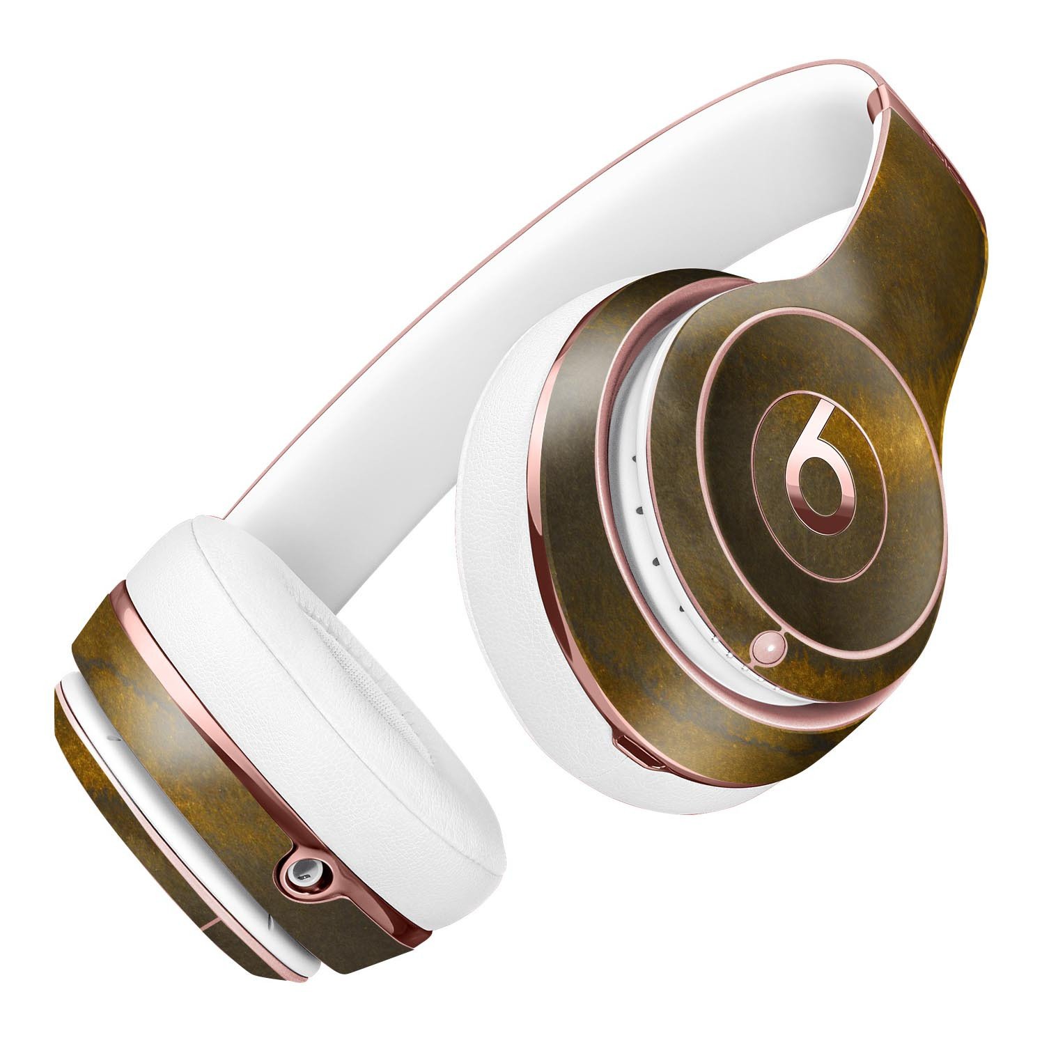 Micro Circular Golden Stains Full-Body Skin Kit for Beats by Dre Solo 3 Wireless Headphones, showcasing a stylish design and premium vinyl material.