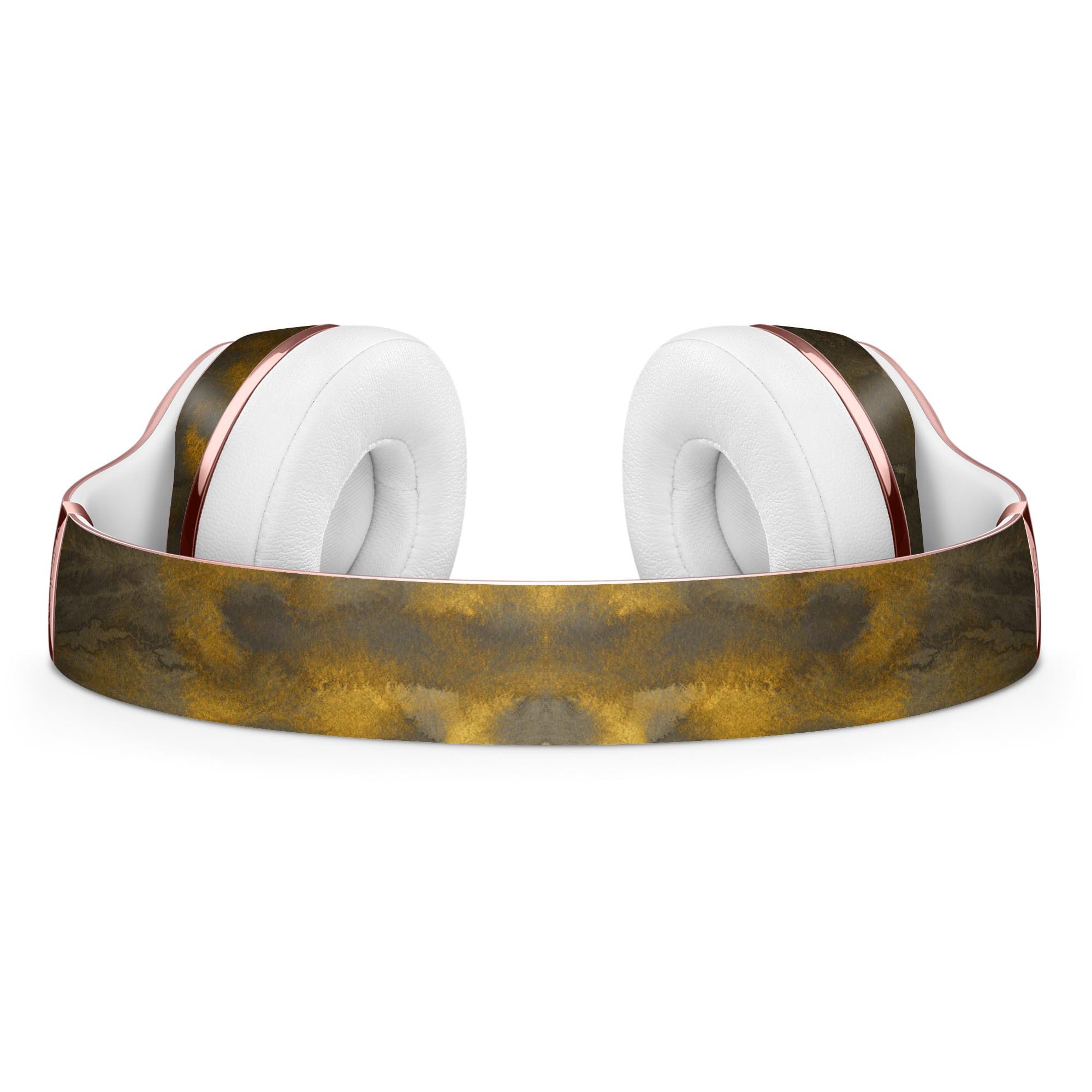 Micro Golden Caterpillar Fur V1 Full-Body Skin Kit designed for Beats by Dre Solo 3 Wireless Headphones, showcasing vibrant colors and texture.