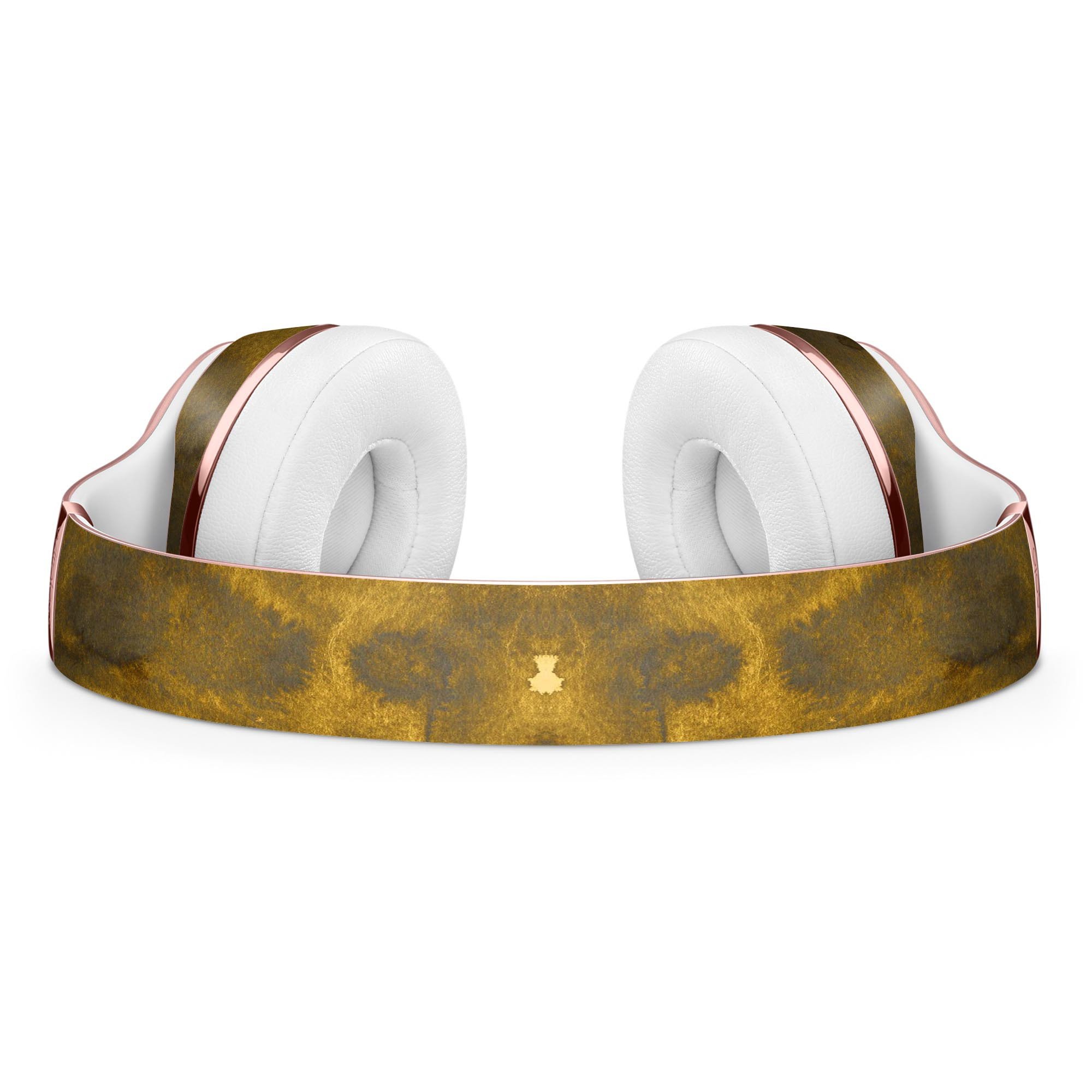 Micro Golden Caverns V2 Full-Body Skin Kit for Beats by Dre Solo 3, showcasing a vibrant golden design on headphones.