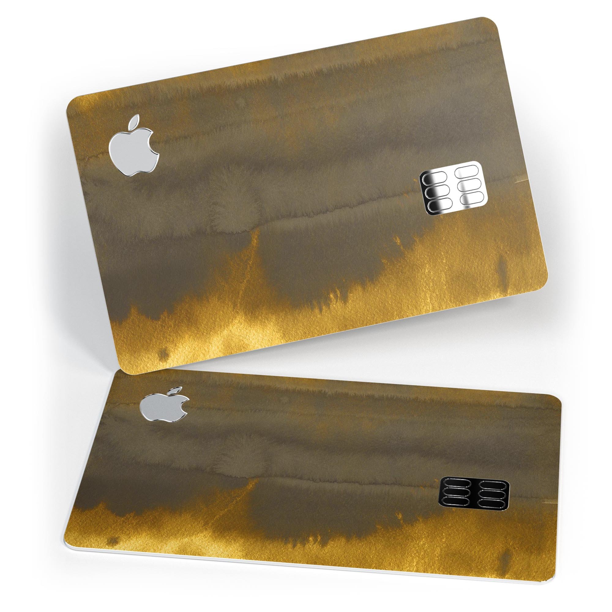 Micro Golden Covers decal skin-kit for Apple Card, showcasing premium vinyl material and available finishes.