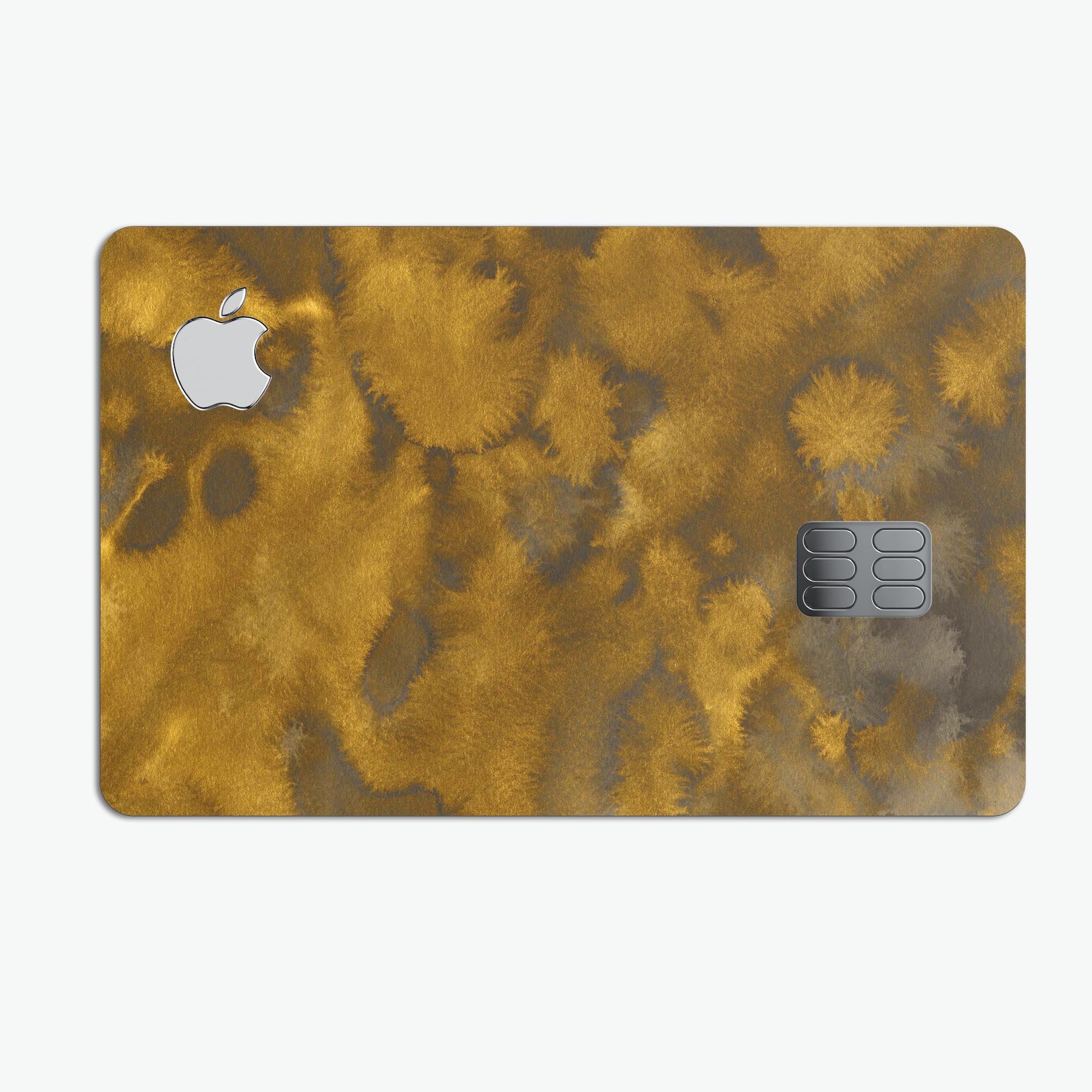 Micro Golden Fibers V1 decal skin-kit for Apple Card, showcasing premium vinyl material and stylish finishes.