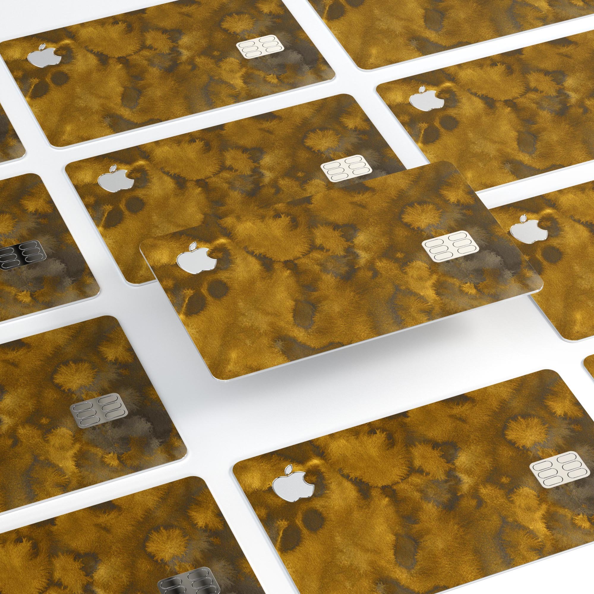 Micro Golden Fibers V1 decal skin-kit for Apple Card, showcasing premium vinyl material and stylish finishes.