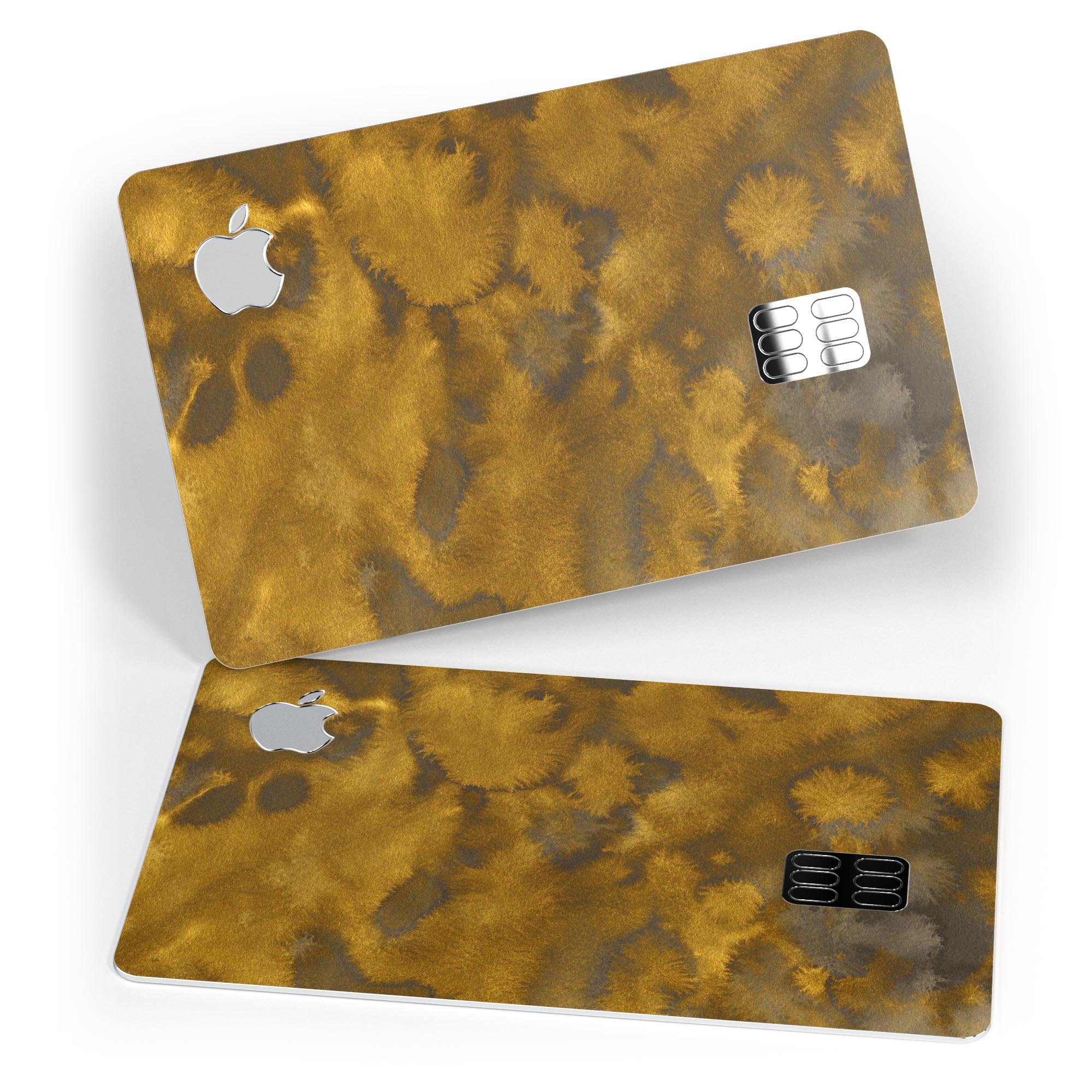 Micro Golden Fibers V1 decal skin-kit for Apple Card, showcasing premium vinyl material and stylish finishes.