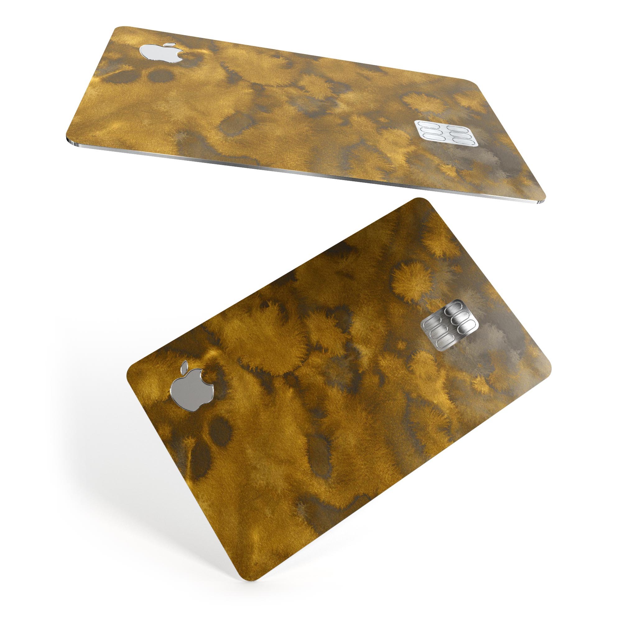 Micro Golden Fibers V1 decal skin-kit for Apple Card, showcasing premium vinyl material and stylish finishes.