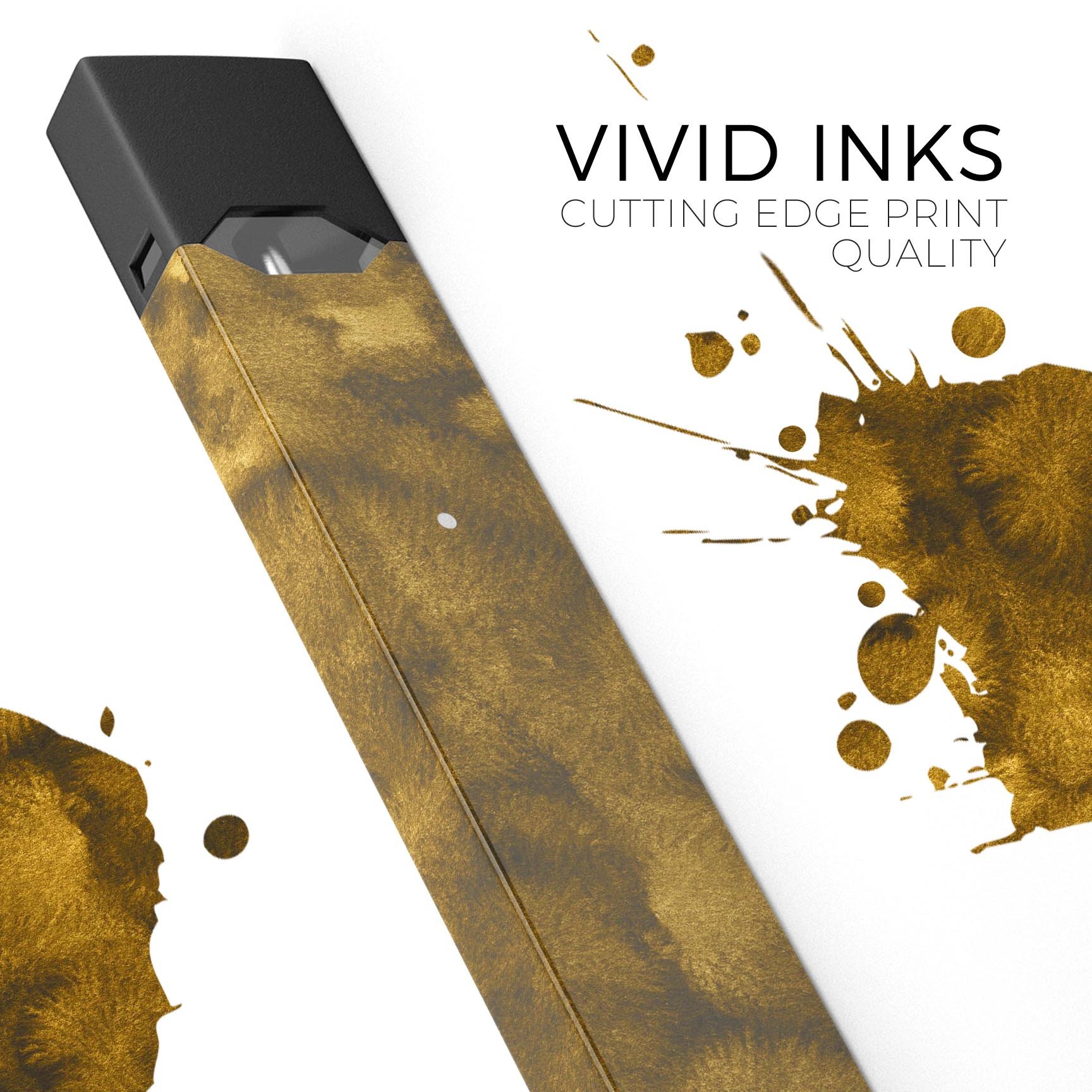 Micro Golden Fibers V2 skin-wrap sticker designed for JUUL vaping device, showcasing its premium quality and stylish design.