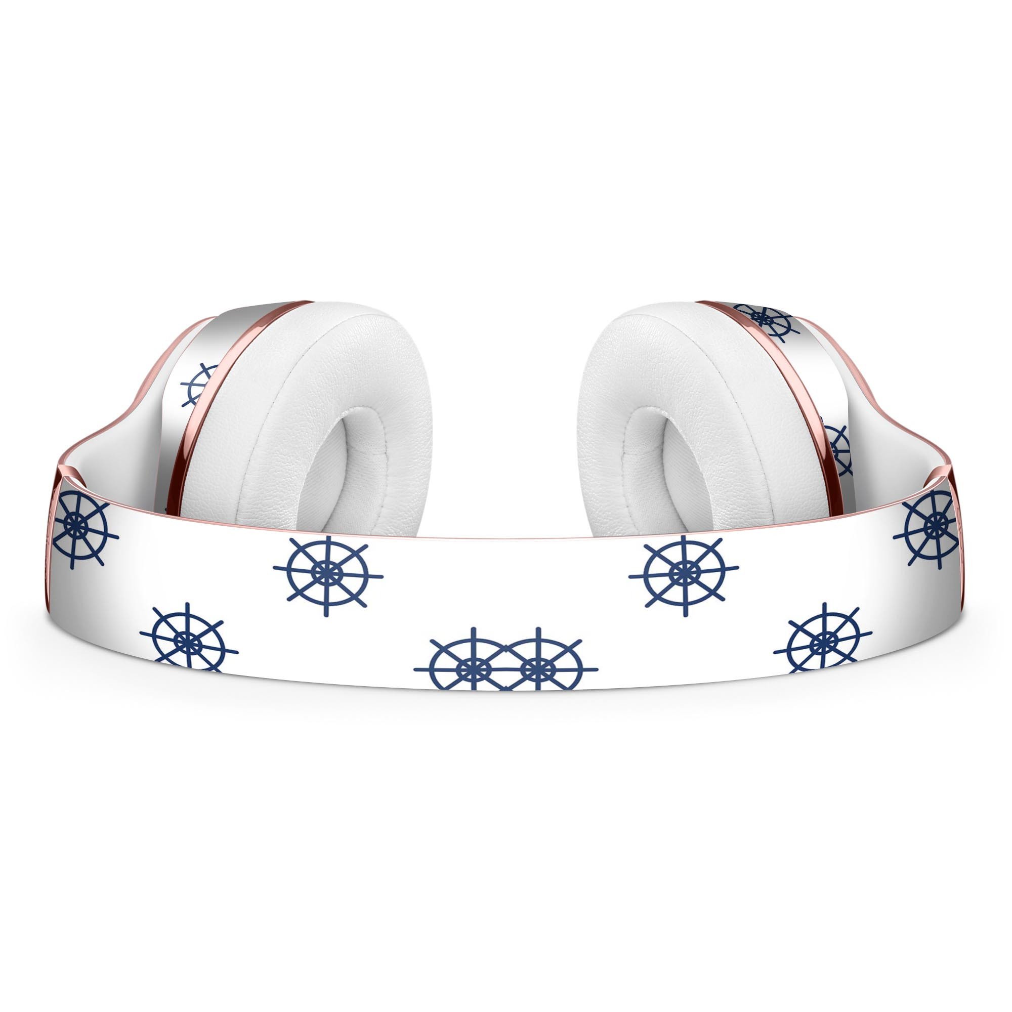 Micro Nay Ship Wheels Skin Kit for Beats by Dre Solo 3 Wireless Headphones, showcasing a stylish design over a white background.