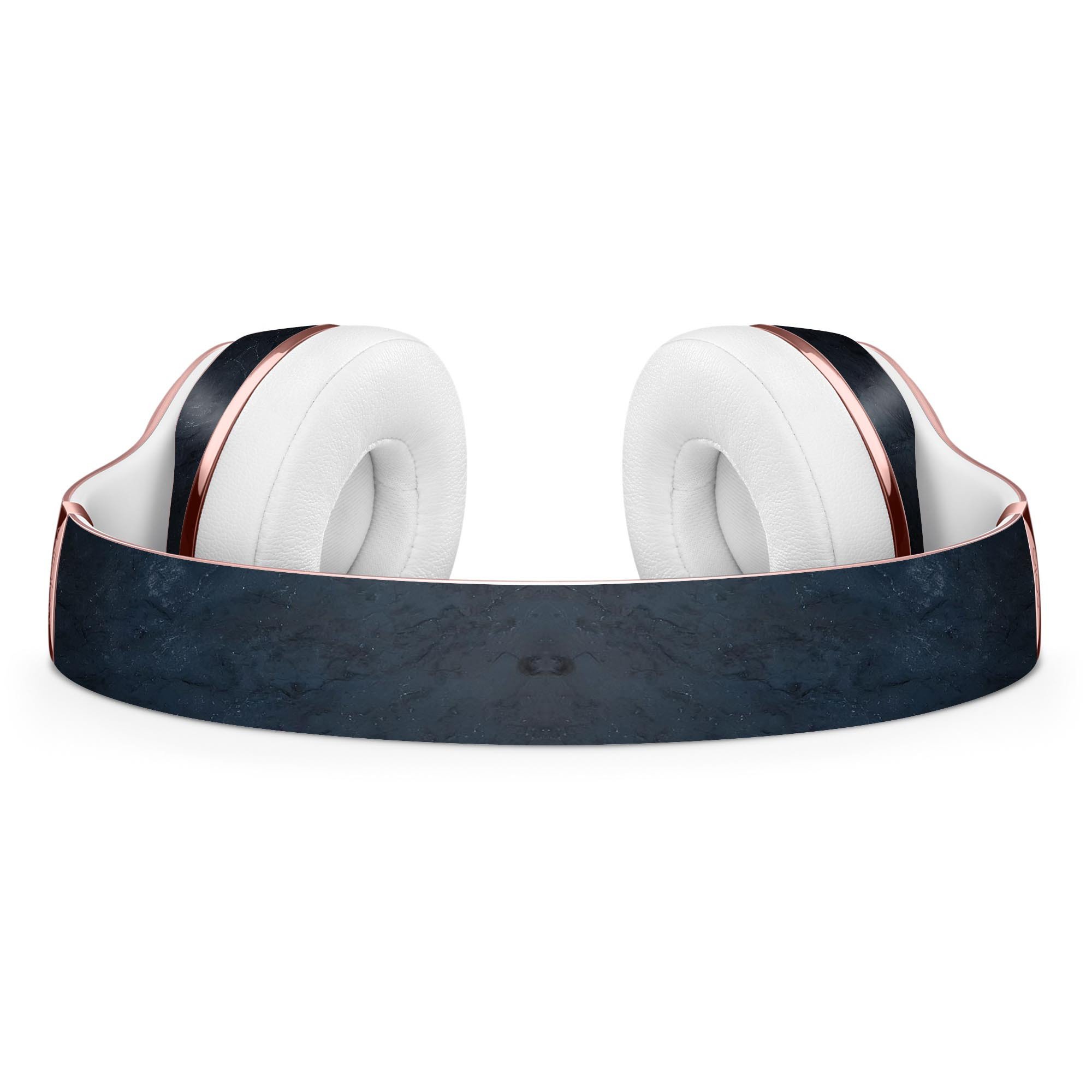 Midnight Navy Grunge Surface Full-Body Skin Kit for Beats by Dre Solo 3 Wireless Headphones, showcasing a stylish design and premium vinyl material.