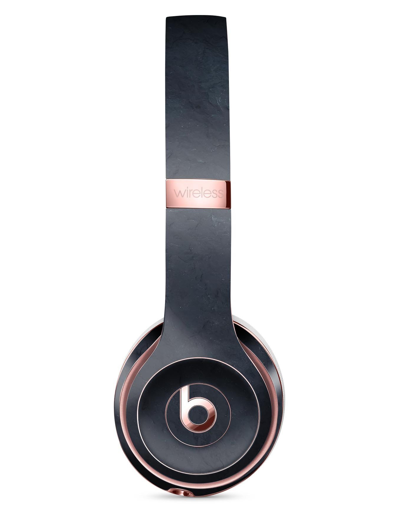 Midnight Navy Textured Sky Full-Body Skin Kit for Beats by Dre Solo 3 Wireless Headphones, showcasing a stylish design and premium vinyl material.