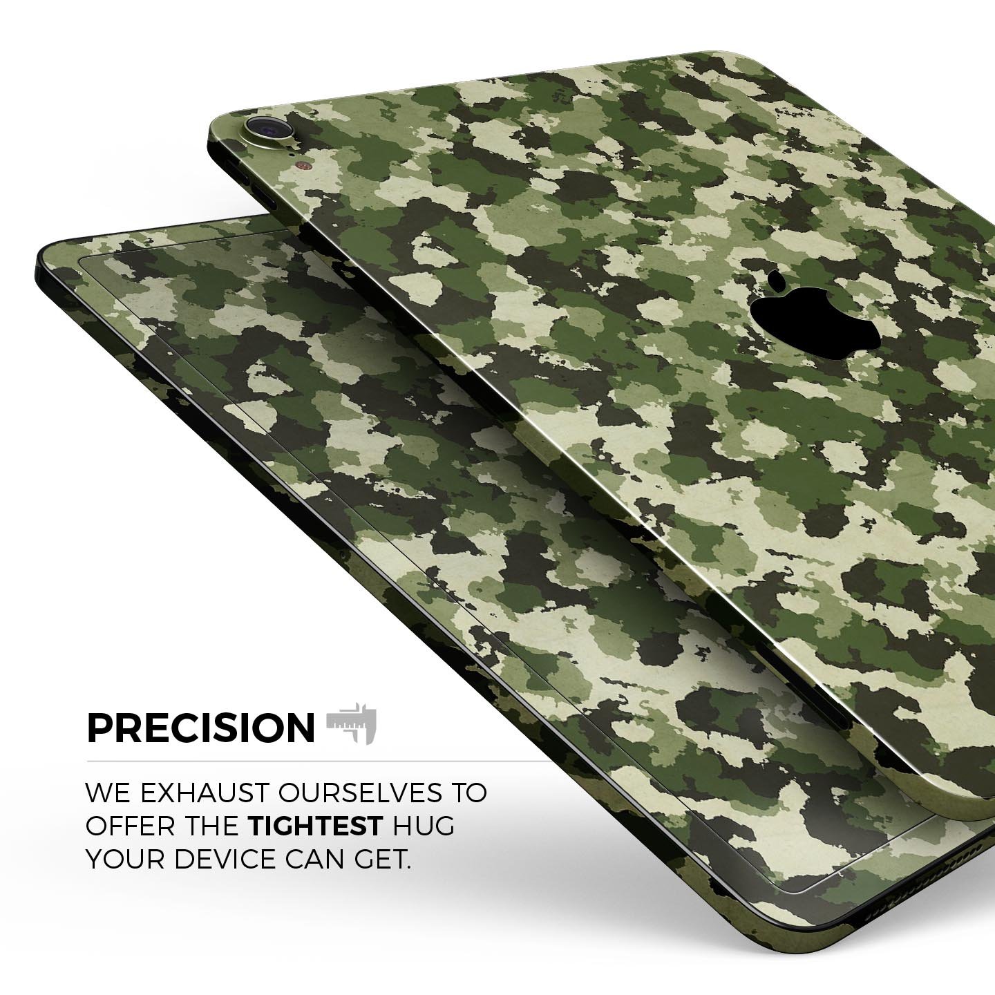 Military Camouflage V1 skin decal for Apple iPad Pro, showcasing a stylish camouflage design with a smooth finish.