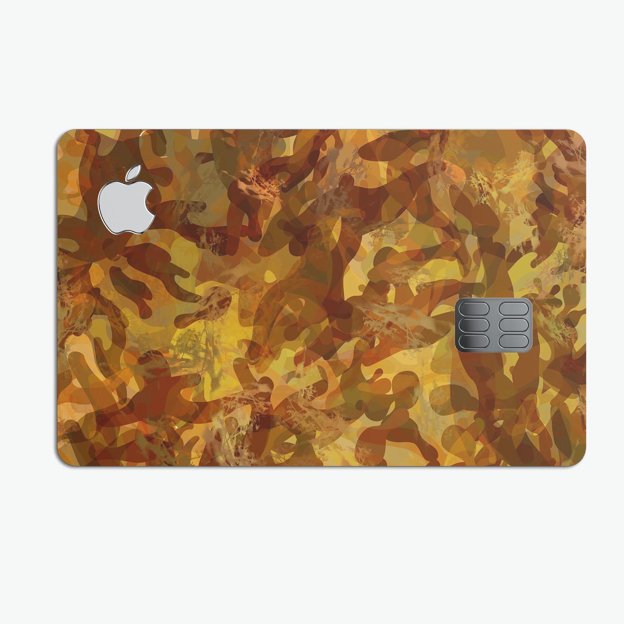 Military Jungle Camouflage V2 decal skin for Apple Card, showcasing a rugged camouflage design for protection and style.